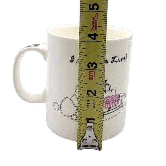Savinio Designs Fifi Poodles Dogs 2 Mug Set 4" Live To Shop Shop To Live Purse - Picture 10 of 11